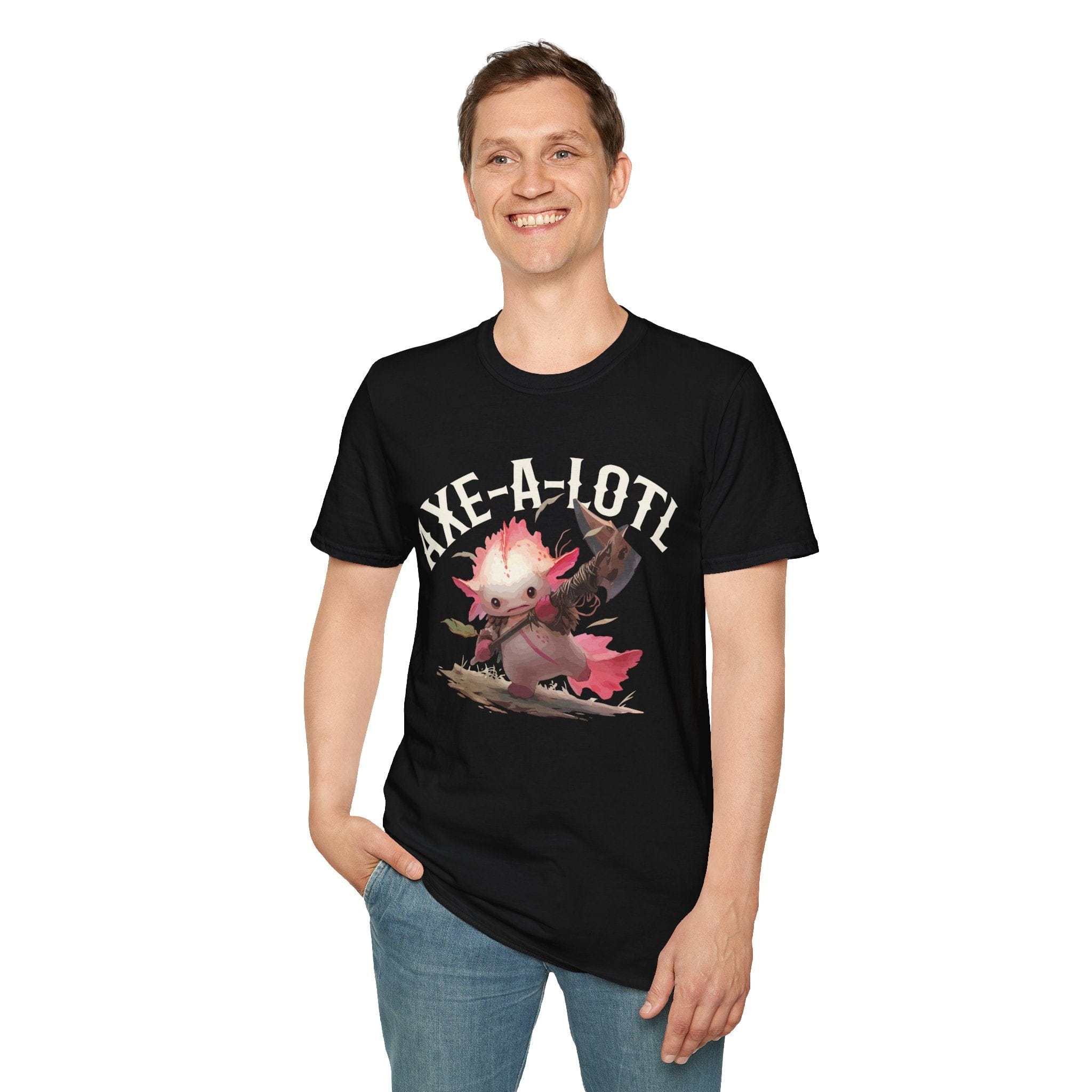 Axe-A-Lotl Funny Axolotl DnD T-Shirt - Aaria Tees Aaria Tees