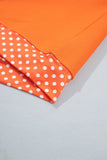 Sail Blue Polka Dot Letter Print Contrast Trim Mock Neck Sweatshirt - Aaria Tees Aaria Tees