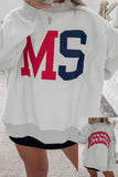 Light Grey MS Reversible Printed Ribbed Patchwork Mock Neck Sweatshirt - Aaria Tees Aaria Tees