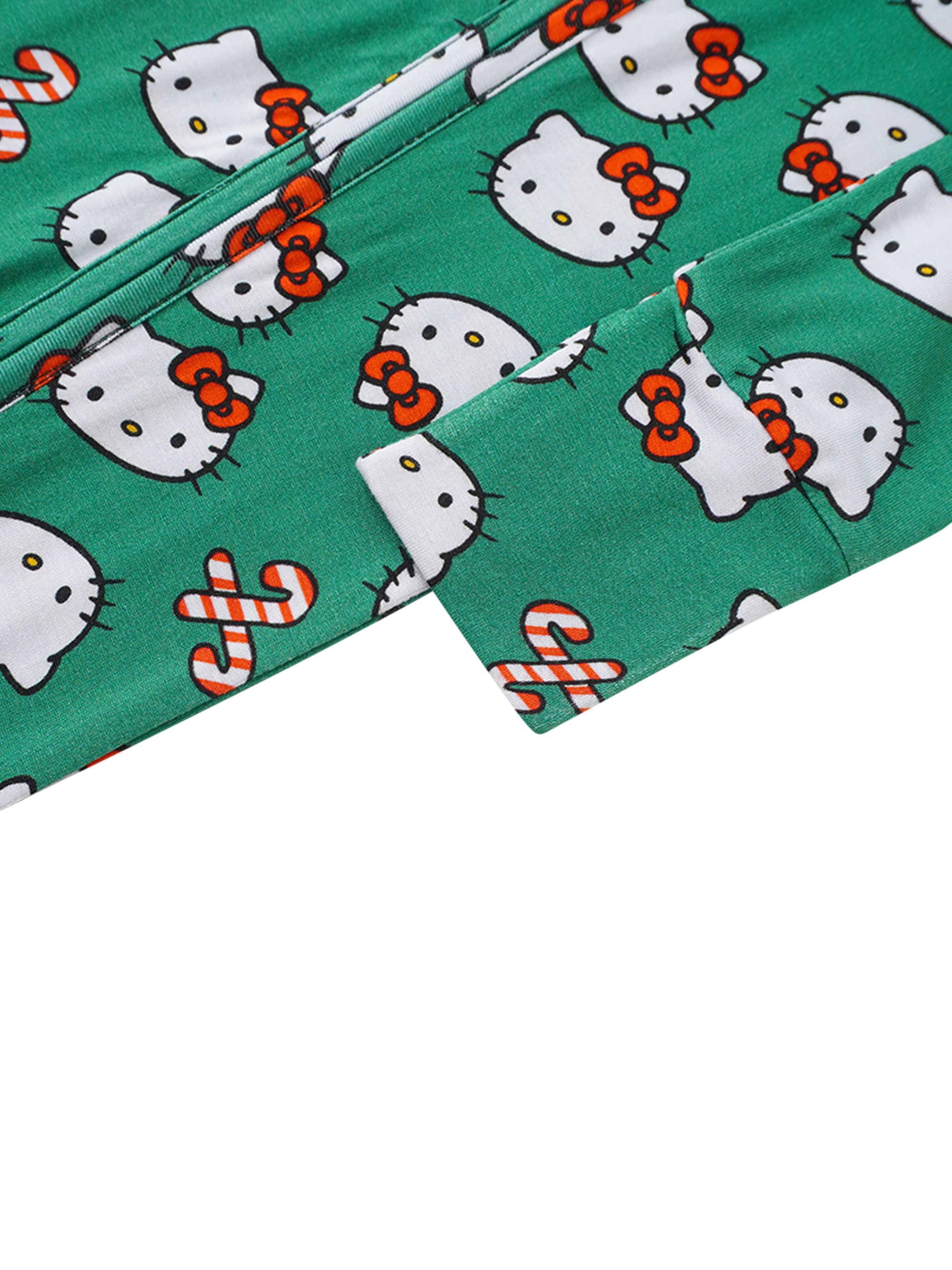 PoshTOT Sanrio Hello Kitty Green Bamboo Baby Convertible Zippy Romper - Aaria Tees Aaria Tees