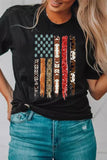 Black Western American Flag Graphic Tee - Aaria Tees Aaria Tees