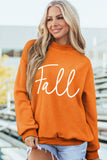 Carrot Pumpkin/Fall Letter Print Mock Neck Tunic Pullover Sweatshirt - Aaria Tees Aaria Tees