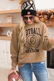 Khaki Rugby FOOTBALL SEASON Graphic Game Day Sweatshirt - Aaria Tees Aaria Tees
