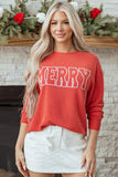 Aliella Letter Graphic Loose Long Sleeve Top - Aaria Tees Aaria Tees