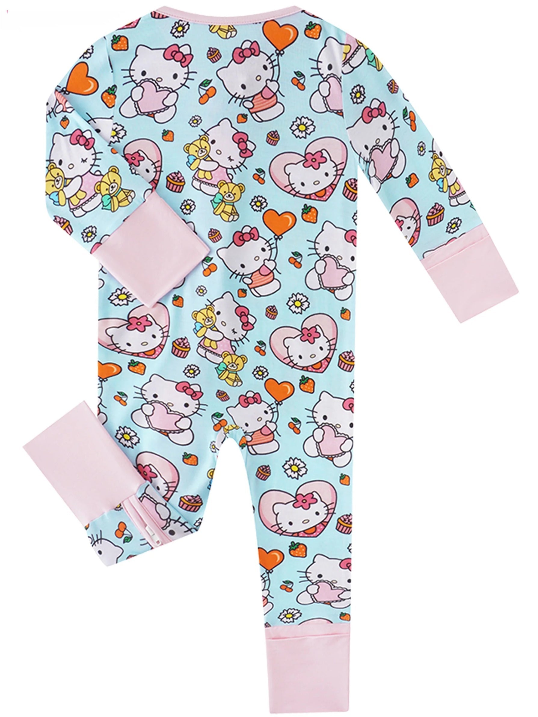 PoshTOT Sanrio Love Hello Kitty Bamboo Baby Convertible Zippy Romper - Aaria Tees Aaria Tees