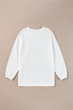 White Glittering Heart Printed Corded Valentines Pullover Sweatshirt - Aaria Tees Aaria Tees