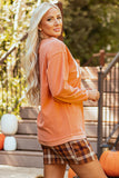 Orange PUMPKIN Spice Graphic Corded Crewneck Sweatshirt - Aaria Tees Aaria Tees