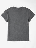 Graphic Round Neck Short Sleeve T-Shirt Aaria Tees