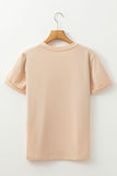 Khaki Thanksgiving Bowknot Turkey Graphic Crewneck Tee - Aaria Tees Aaria Tees