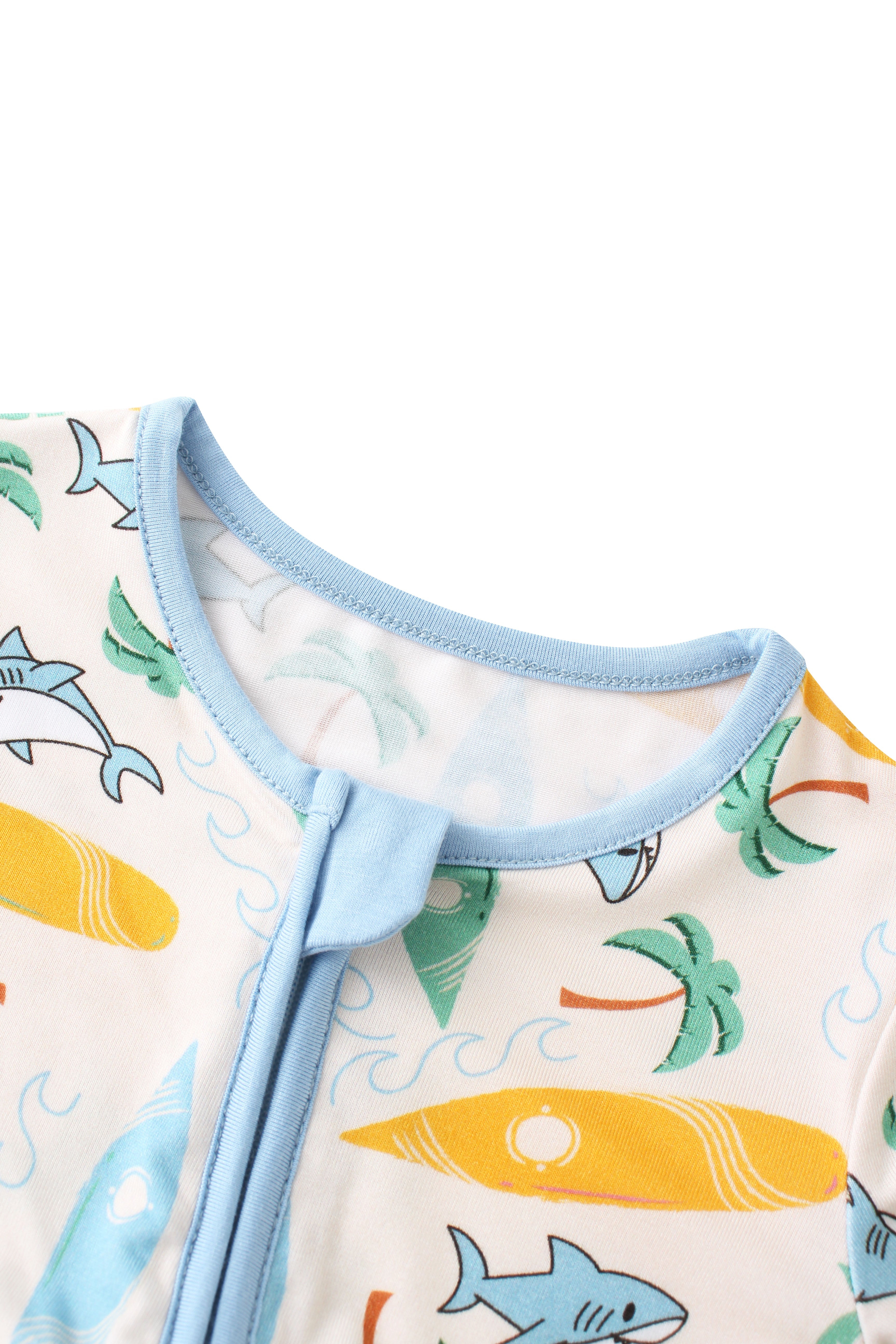 PoshTOT Beach Surfing Bamboo Baby Convertible Zippy Romper - Aaria Tees Aaria Tees