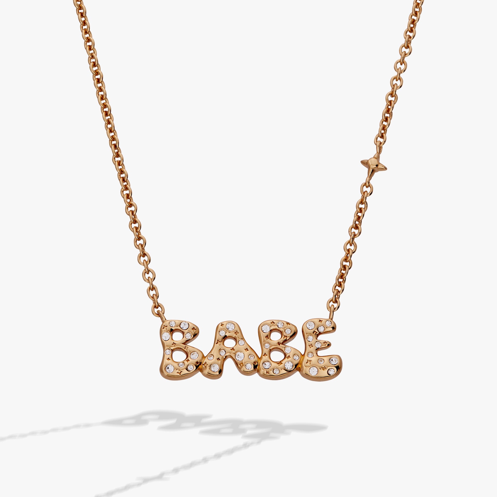 'Babe' Bubble Crystal Pendant Necklace - Aaria Tees Aaria Tees
