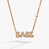 'Babe' Bubble Crystal Pendant Necklace - Aaria Tees Aaria Tees