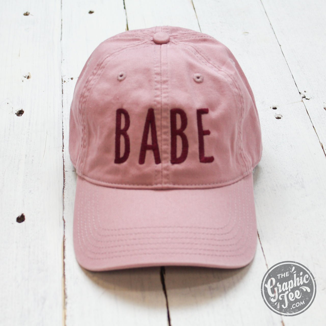 Babe - Dusty Rose Relaxed Twill Dad Hat - Aaria Tees Aaria Tees