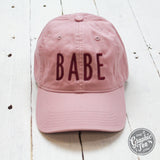 Babe - Dusty Rose Relaxed Twill Dad Hat - Aaria Tees Aaria Tees