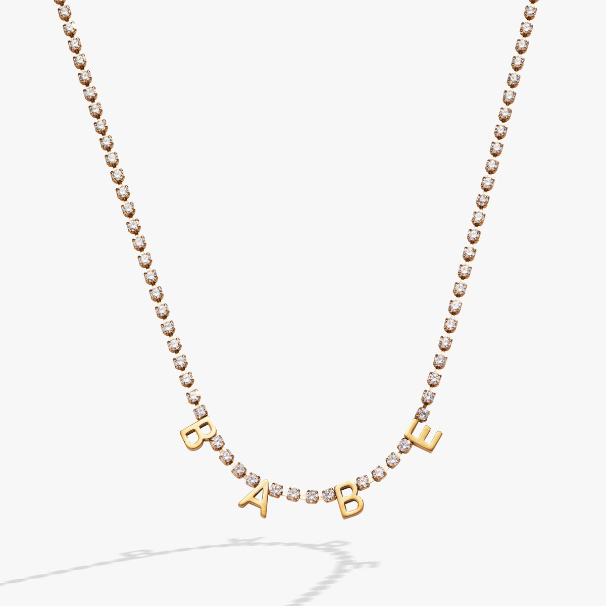 “Babe” Crystal Tennis Necklace - Aaria Tees