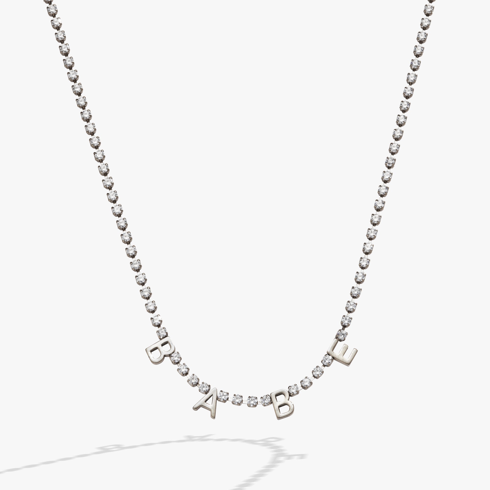 “Babe” Crystal Tennis Necklace - Aaria Tees Aaria Tees