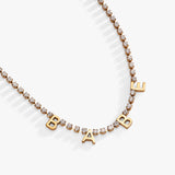 “Babe” Crystal Tennis Necklace - Aaria Tees Aaria Tees