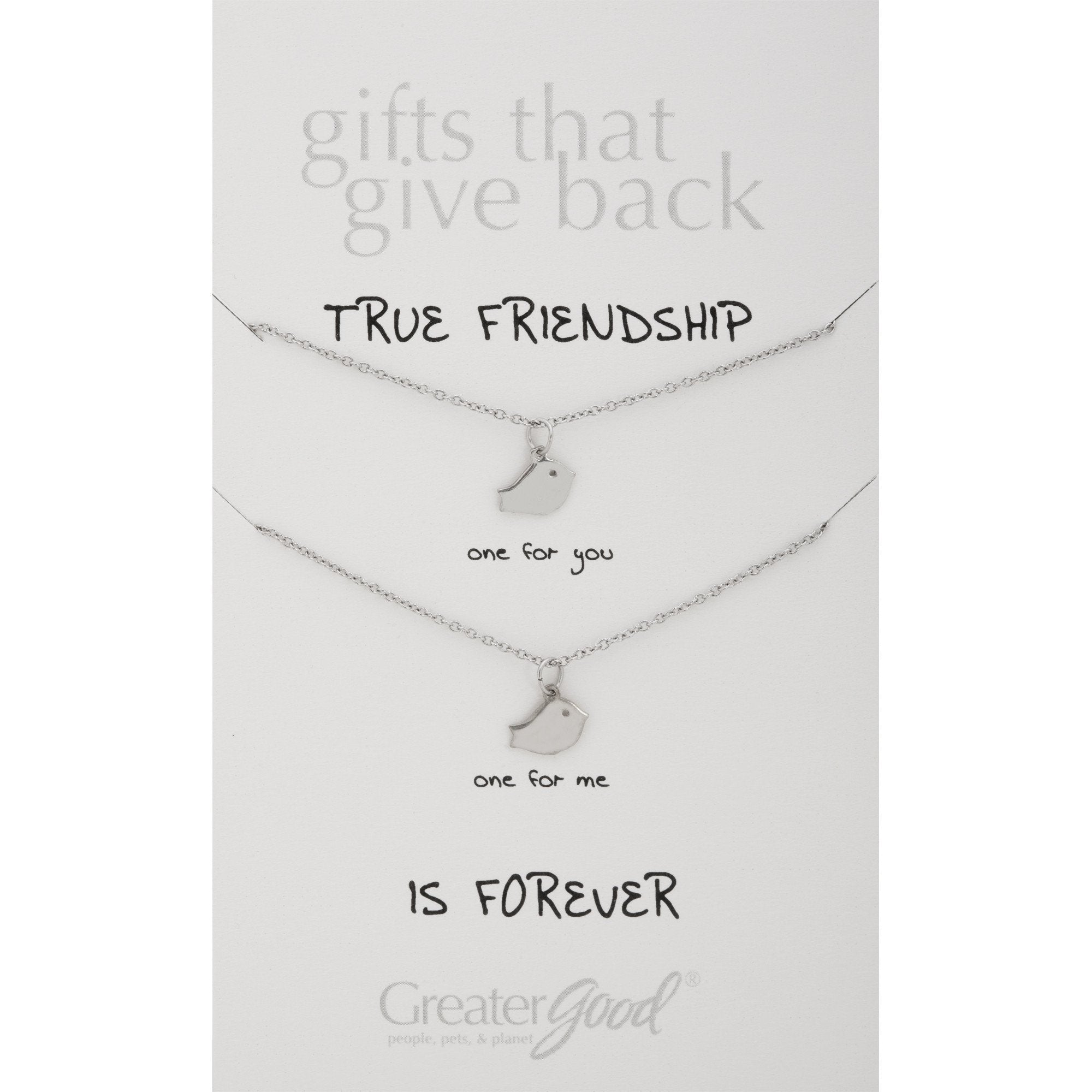 Baby Bird Friends Pewter Necklaces - Set of 2 - Aaria Tees Aaria Tees