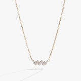 Crystal Baguette Bar Necklace - Aaria Tees Aaria Tees