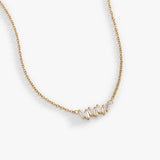 Crystal Baguette Bar Necklace - Aaria Tees Aaria Tees