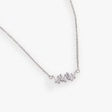 Crystal Baguette Bar Necklace - Aaria Tees Aaria Tees