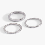 Baguette Stacking Ring Set of 3 - Aaria Tees Aaria Tees