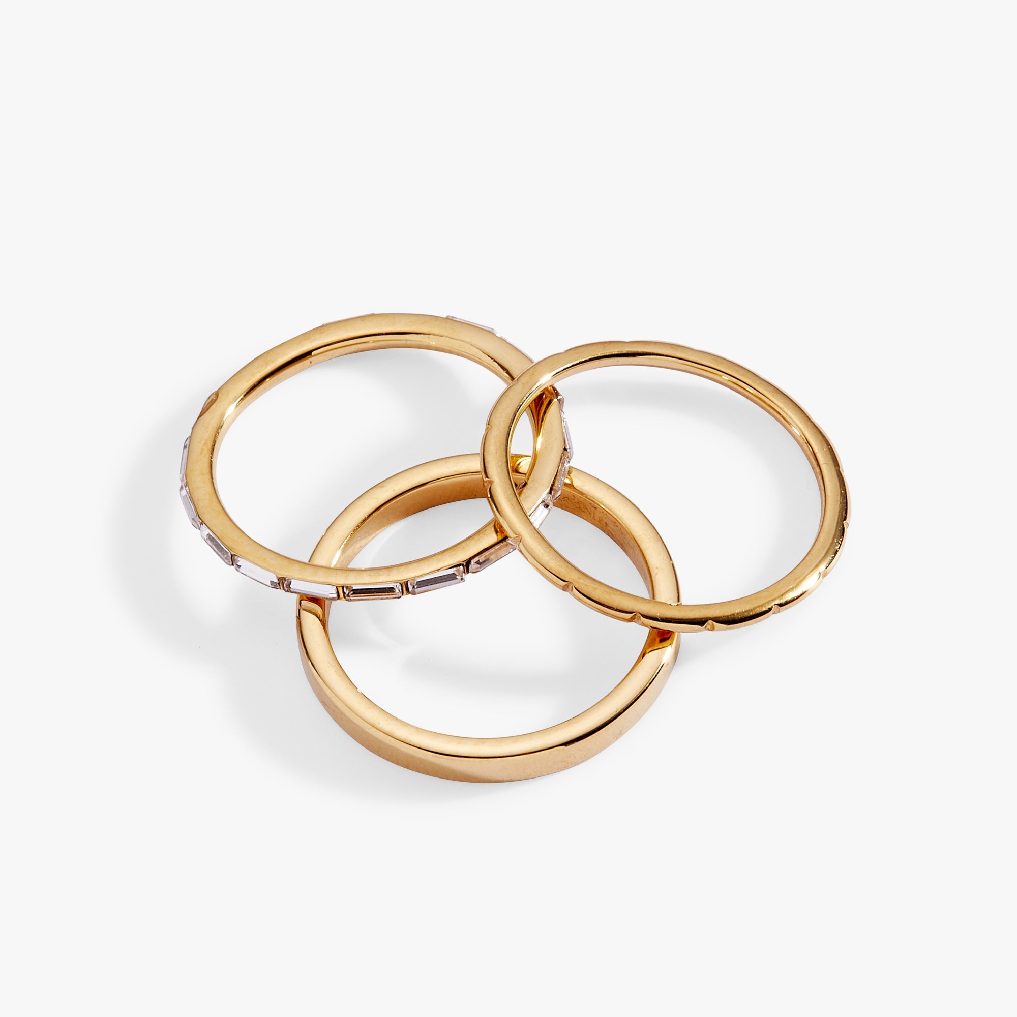Baguette Stacking Ring Set of 3 - Aaria Tees Aaria Tees