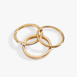 Baguette Stacking Ring Set of 3 - Aaria Tees Aaria Tees