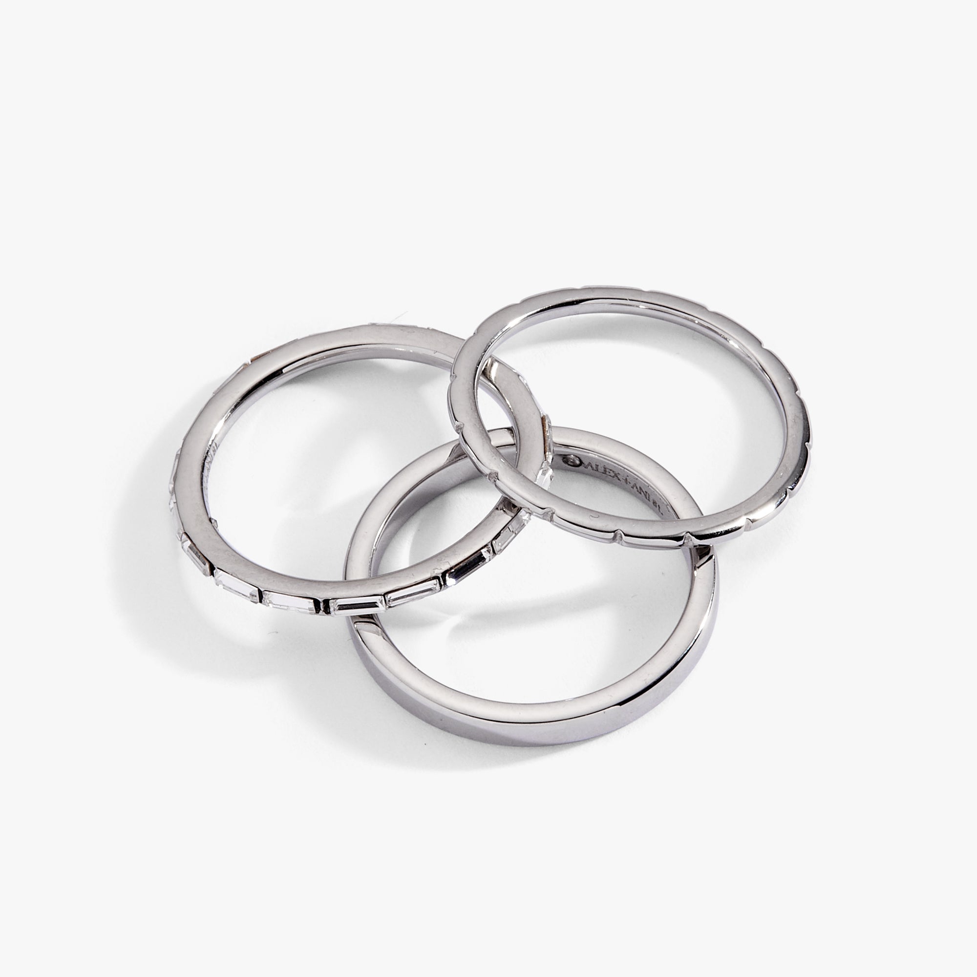 Baguette Stacking Ring Set of 3 - Aaria Tees Aaria Tees