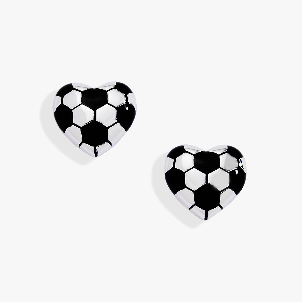 Soccer Heart Stud Earrings - Aaria Tees