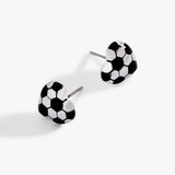 Soccer Heart Stud Earrings - Aaria Tees Aaria Tees