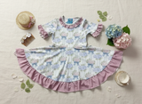 Hydrangea Dreams Bamboo Twirl Dress - Aaria Tees Aaria Tees