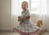 Hydrangea Dreams Bamboo Twirl Dress - Aaria Tees Aaria Tees
