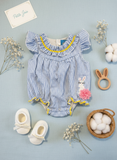 Blue gingham bubble romper - Aaria Tees Aaria Tees