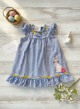 Blue gingham bunny dress - Aaria Tees Aaria Tees