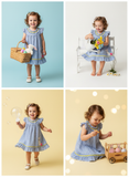 Blue gingham bunny dress - Aaria Tees Aaria Tees