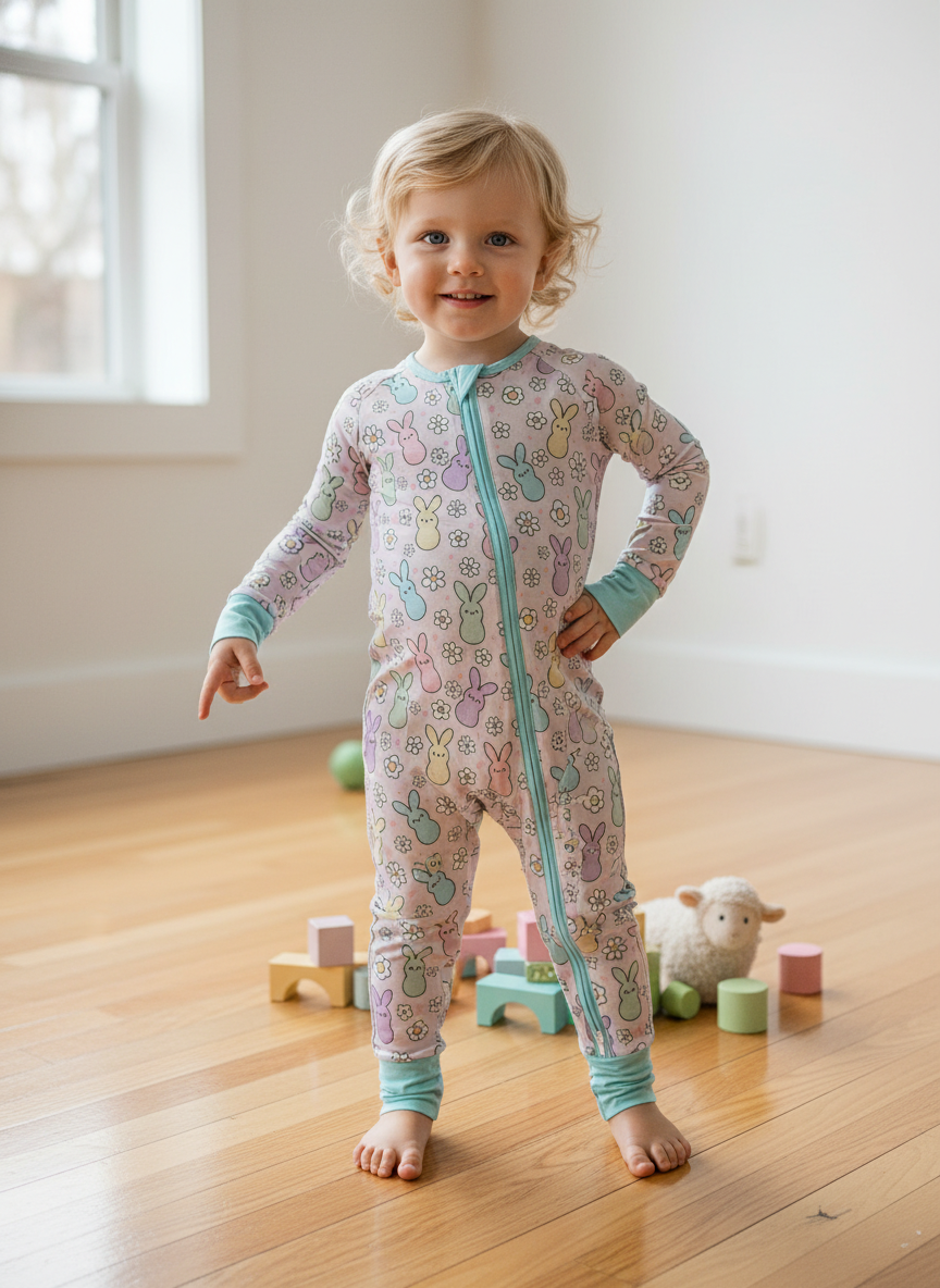 Bamboo Bunny Zippie - Aaria Tees Aaria Tees