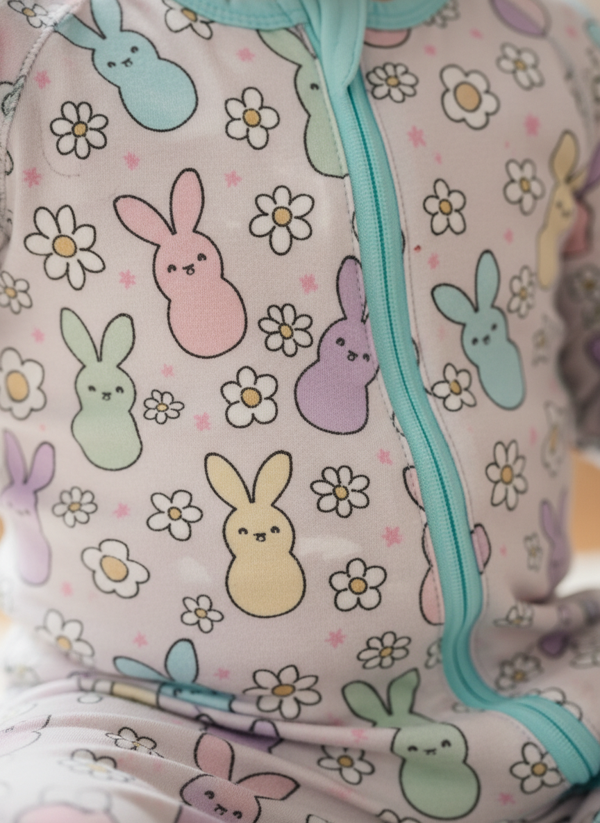 Bamboo Bunny Zippie - Aaria Tees Aaria Tees