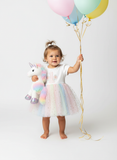 First birthday pastel tutu dress and matching headband bow - Aaria Tees Aaria Tees