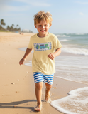 Smocked Beach ball boy short set. - Aaria Tees Aaria Tees