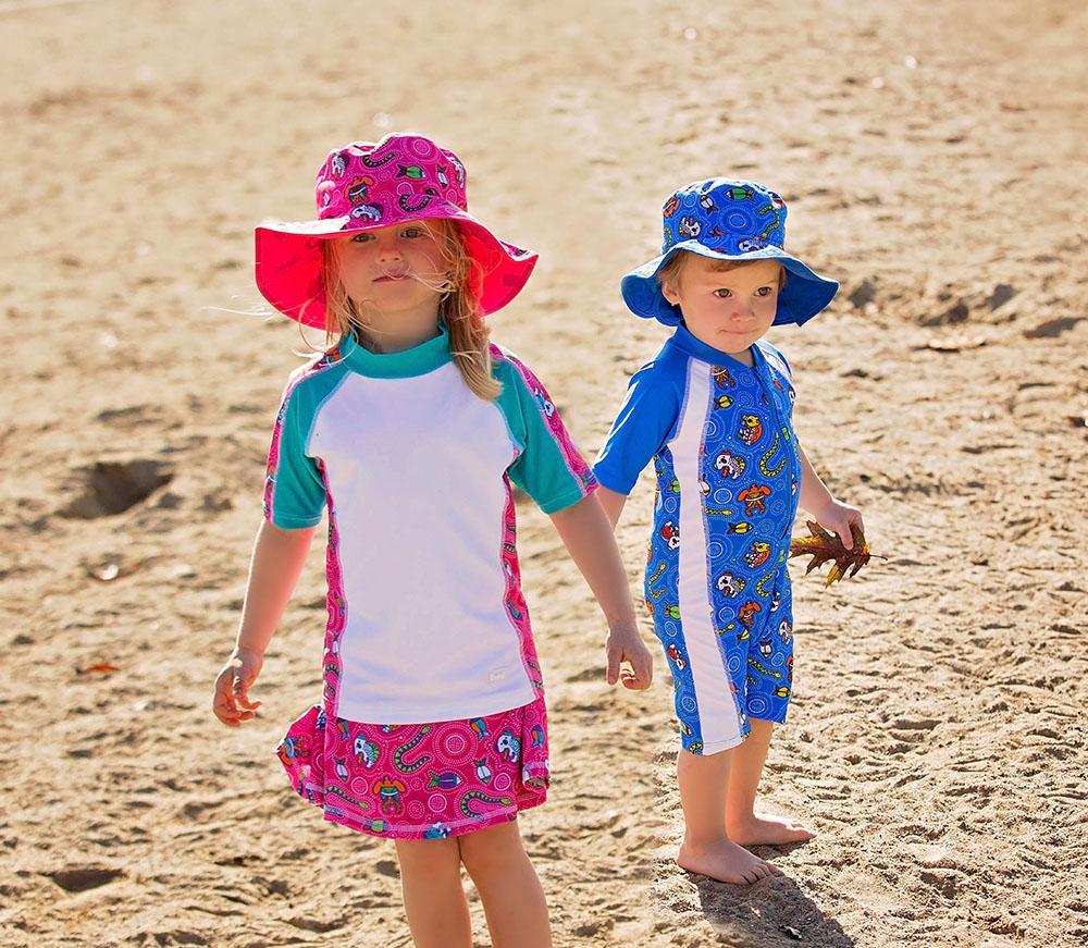 Toddler Reversible Sun Hats with UPF 50+ Protection - Aaria Tees Aaria Tees