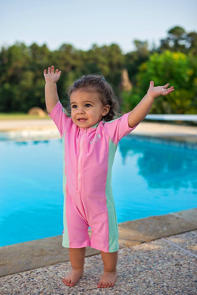 Toddler 2/2T/3 One Piece UV Swimsuit - Aaria Tees Aaria Tees