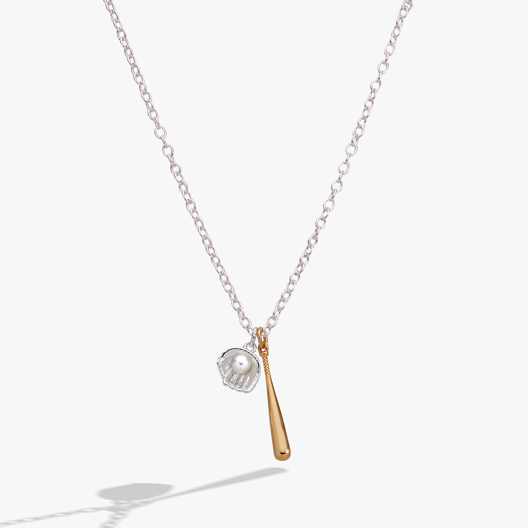 Ballgame Duo Charm Pendant Necklace - Aaria Tees Aaria Tees