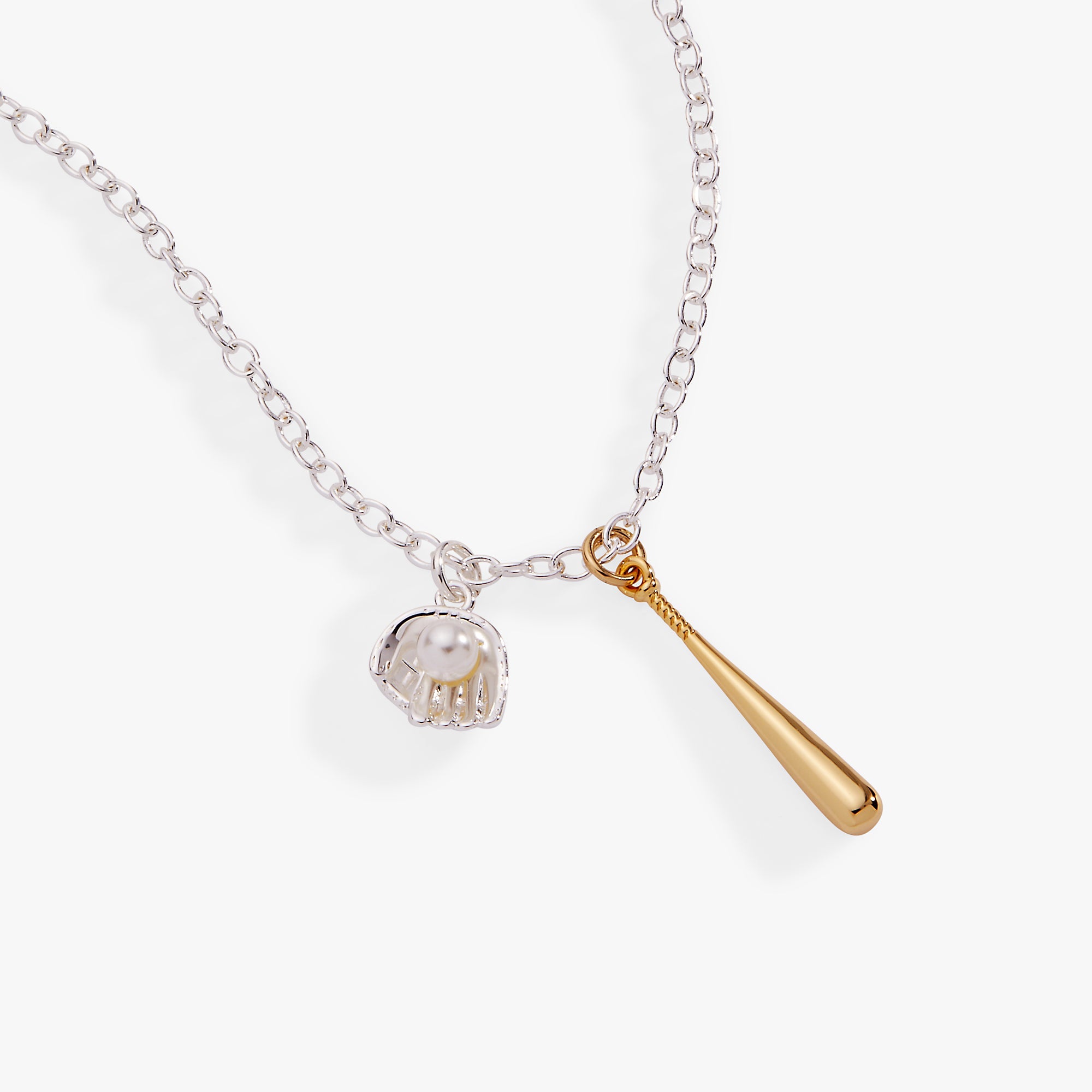 Ballgame Duo Charm Pendant Necklace - Aaria Tees Aaria Tees
