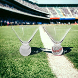 Baseball Martini Glasses Aaria Tees