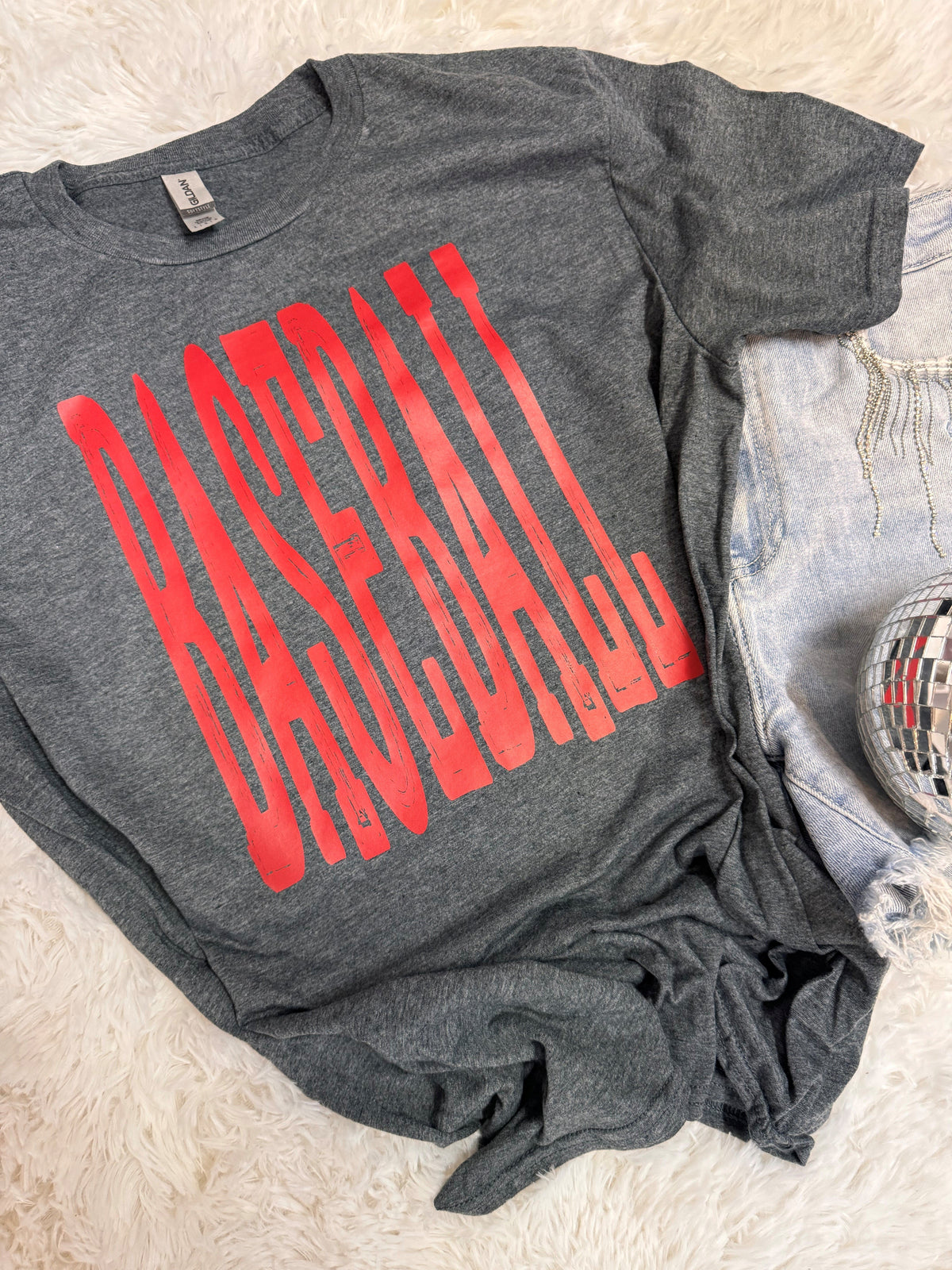 Baseball Tall Varsity Screenprinted Graphic Tee - Aaria Tees