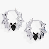 Crystal Bat Hoop Earrings - Aaria Tees Aaria Tees