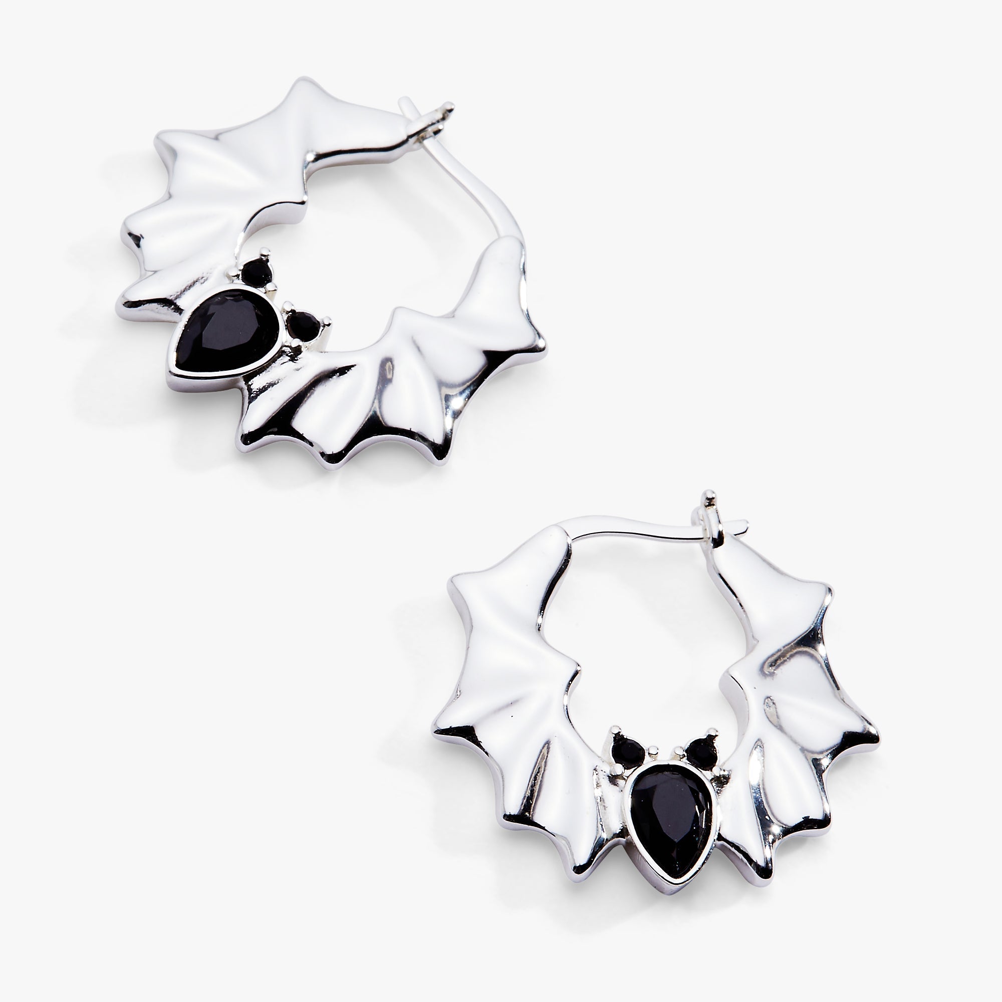 Crystal Bat Hoop Earrings - Aaria Tees Aaria Tees