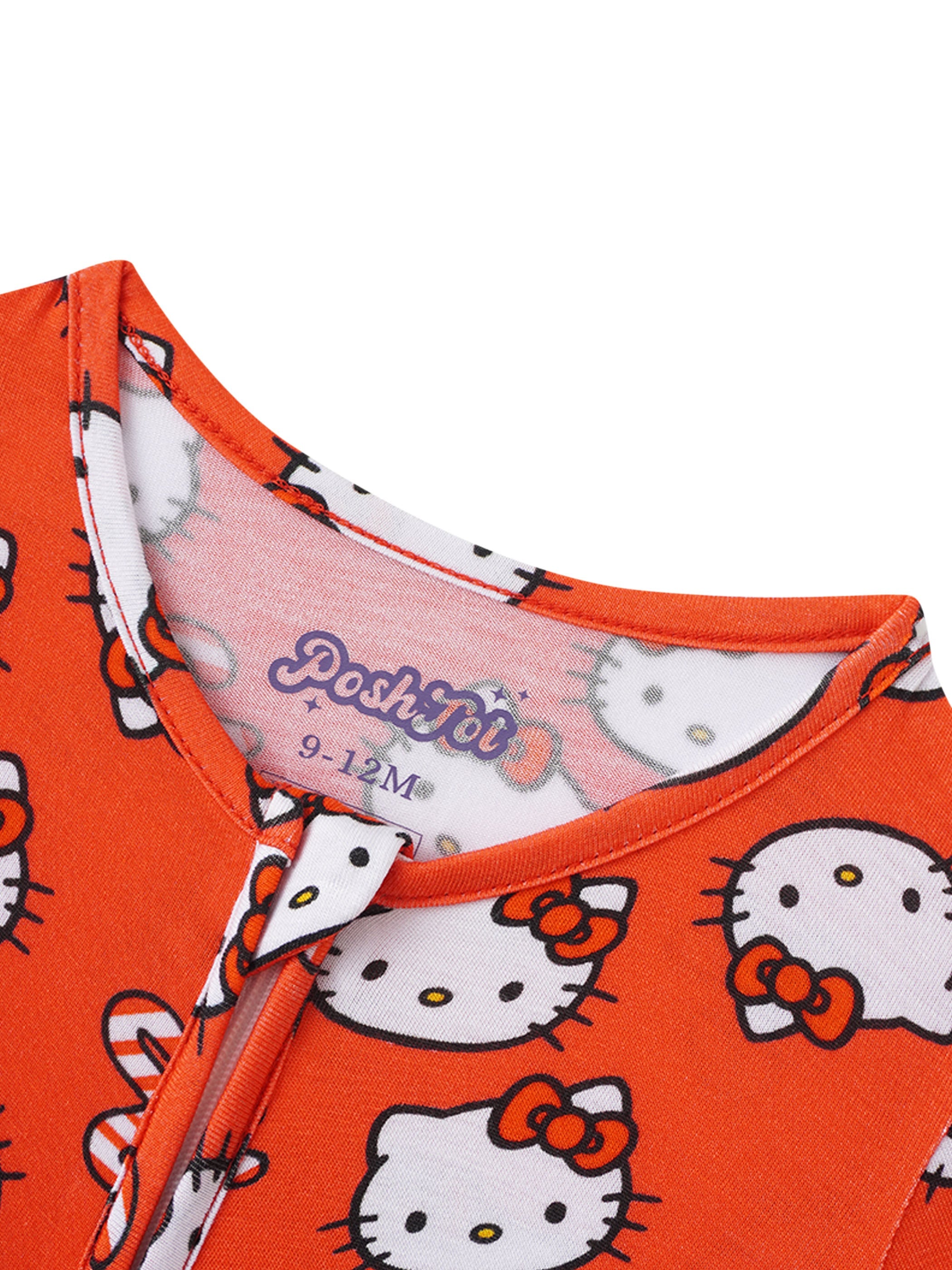 PoshTOT Sanrio Hello Kitty Red Bamboo Baby Convertible Zippy Romper - Aaria Tees Aaria Tees