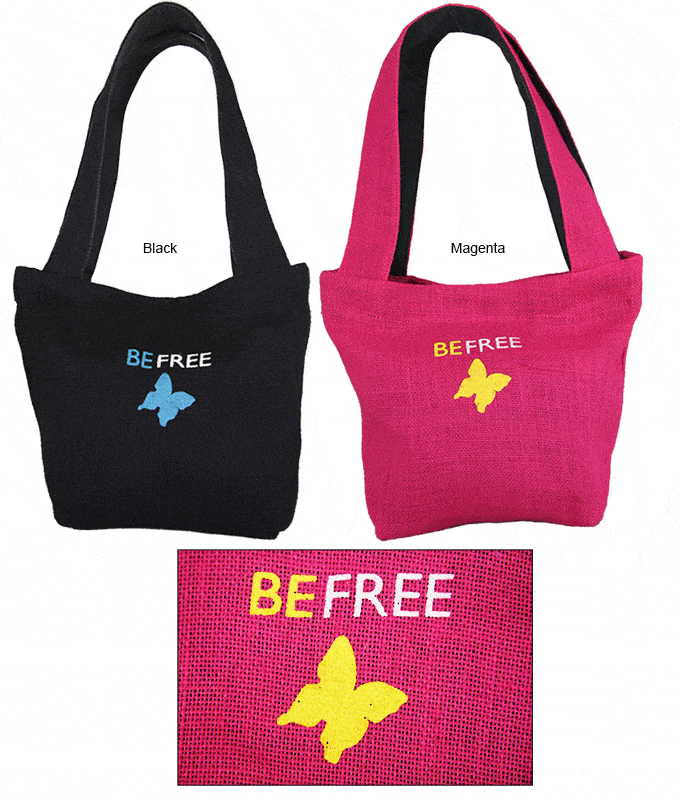 Be Free Butterfly Tote - Aaria Tees Aaria Tees